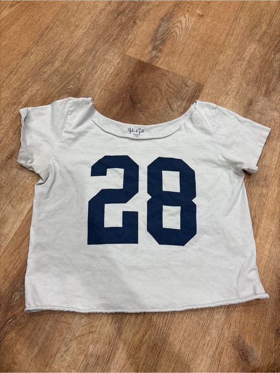 Brandy Melville Tops - Brandy Melville White Tee with Navy '28' Graphic